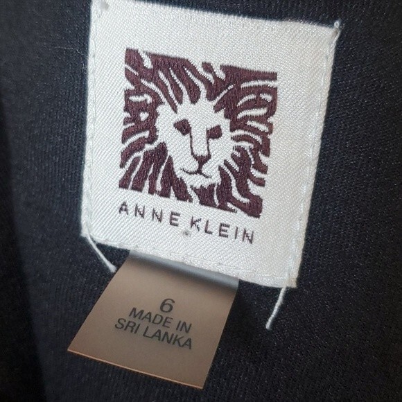 ANNE KLEIN BLACK KNIT SLEEVELESS SHEATH DRESS SIZE 6 MINIMALIST CONTEMPORARY - Picture 4 of 7